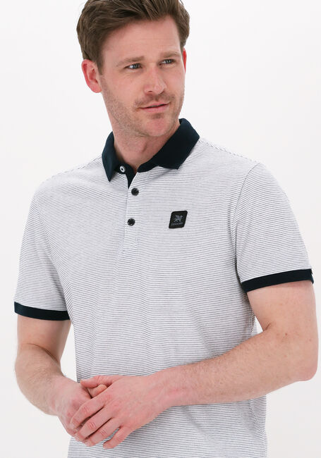 Weiße VANGUARD Polo-Shirt SHORT SLEEVE POLO PIQUE STRIPE - large