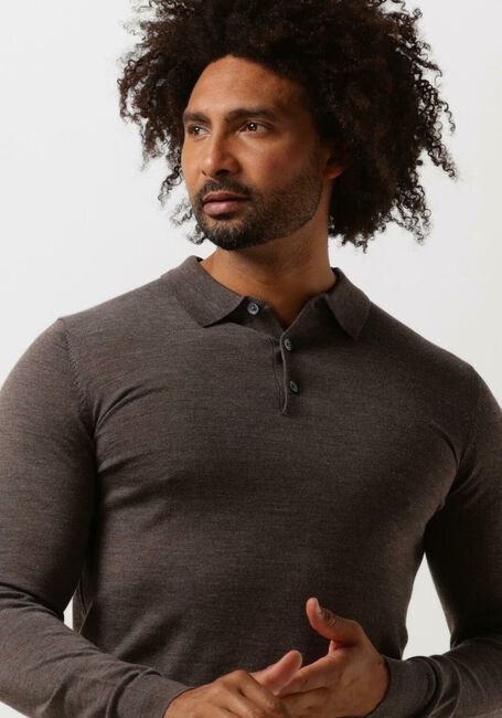 Taupe PROFUOMO Polo-Shirt POLO LONGSLEEVE - large