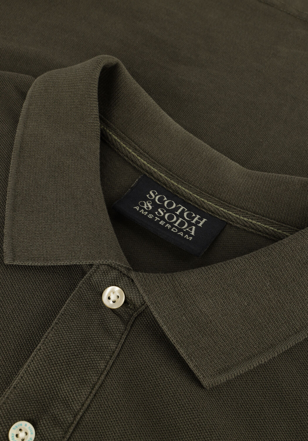 Dunkelgr&uuml;n SCOTCH & SODA Polo-Shirt GARMENT DYE ORGANIC COTTON PIQUE POLO - large