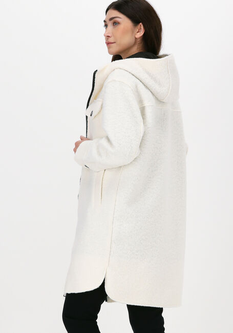 Wei&szlig;e BEAUMONT Teddy-Jacke BOUCLE LONG HOODED JACKET - large