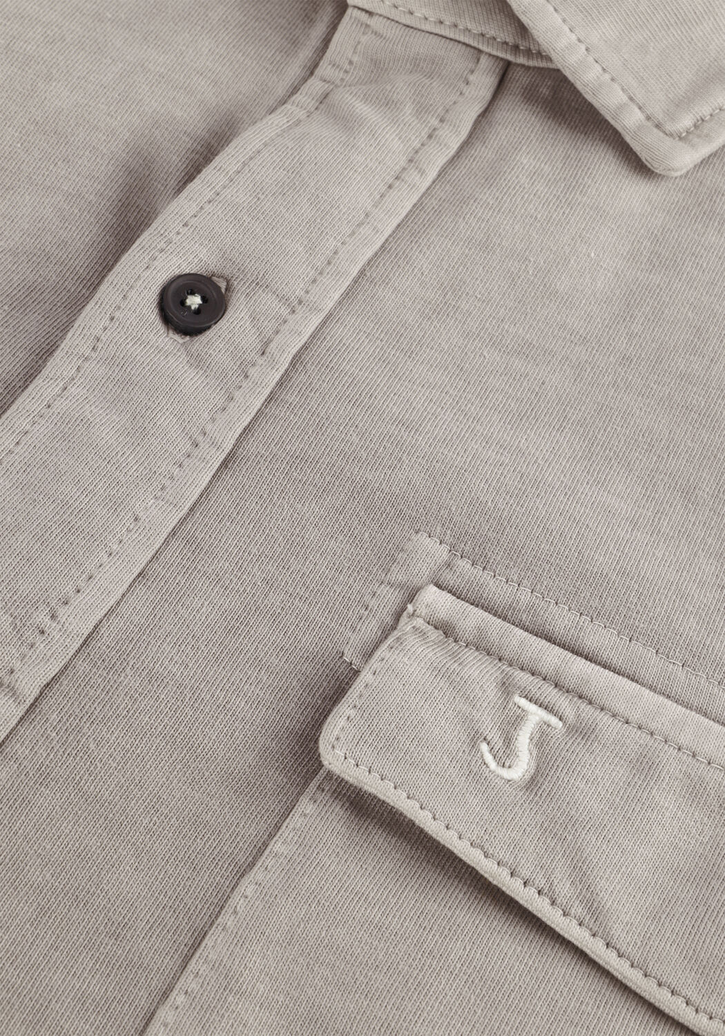 Graue BUTCHER OF BLUE Overshirt FINN POCKET JERSEY SHIRT - large