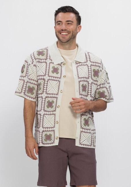 Ecru DSTREZZED Casual-Oberhemd SHANE CROCHET SHIRT - large