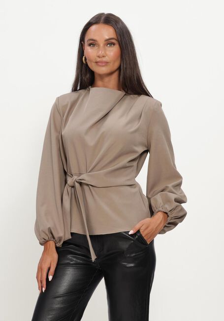 Taupe CO'COUTURE Blusen LUNACC TIE BLOUSE - large
