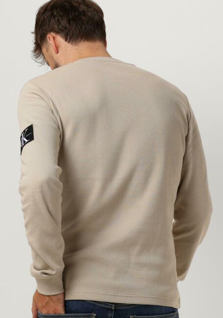 Beige CALVIN KLEIN Pullover WAFFLE LS TEE - large