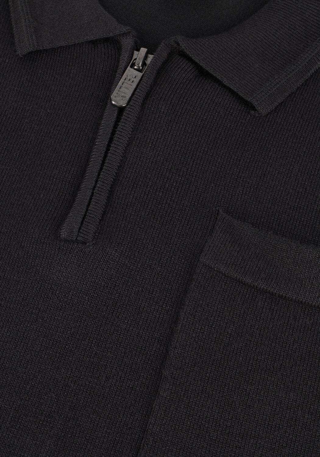 Schwarze RELLIX Polo-Shirt POLO KNITTED ZIP - large