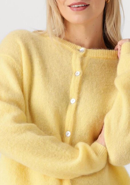Gelbe STUDIO ANNELOES Pullover BIBI MOHAIR CARDIGAN - large