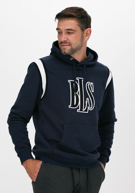Dunkelblau BLS HAFNIA Sweatshirt OG PANEL LOGO HOODIE - large