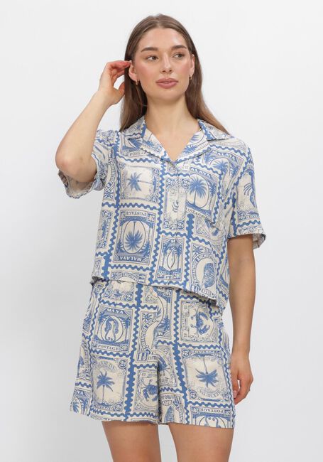 Beige OBJECT Blusen OBJVIMA S/S RE SHIRT - large