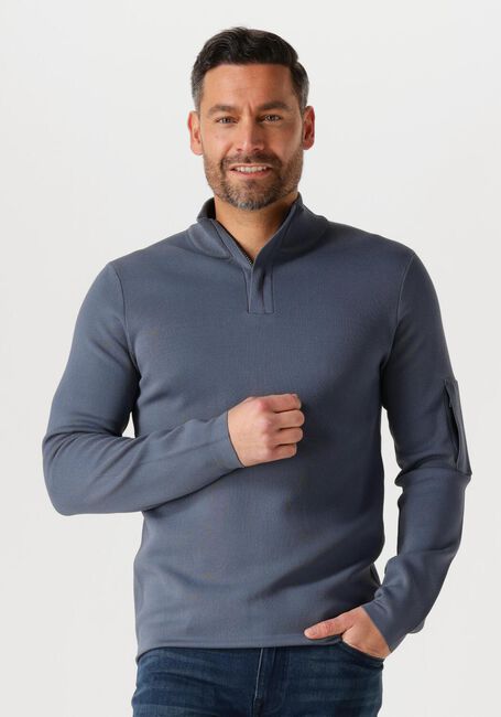 Blaue GENTI Pullover TURTLE ZIP - large