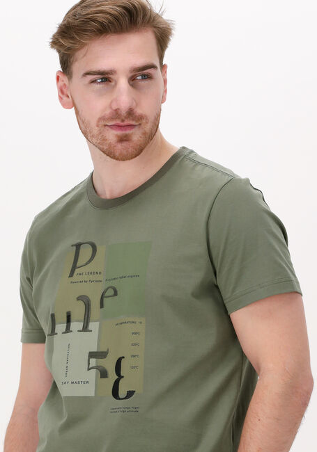 Olive PME LEGEND T-shirt SHORT SLEEVE R-NECK SINGLE JERSEY MERCERISED - large
