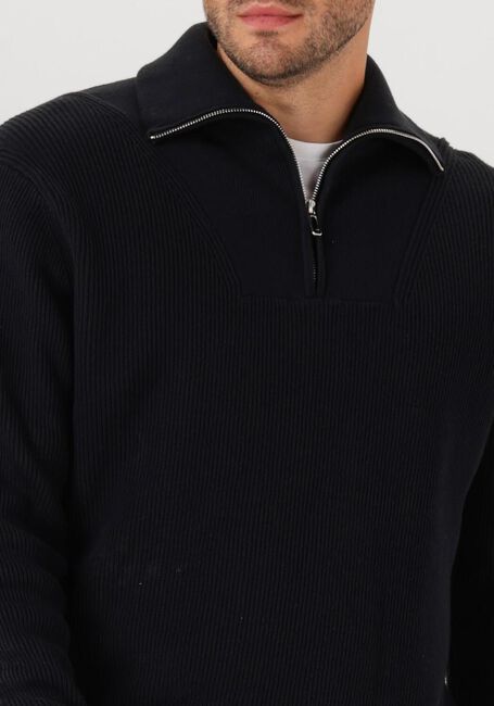 Dunkelblau PURE PATH Pullover LOOSE FIT HALF ZIP KNITWEAR - large
