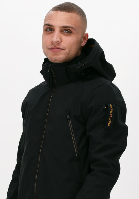 Schwarze PME LEGEND Regenjacke SEMI LONG JACKET SUCCESSOR SOFT SHELL - large
