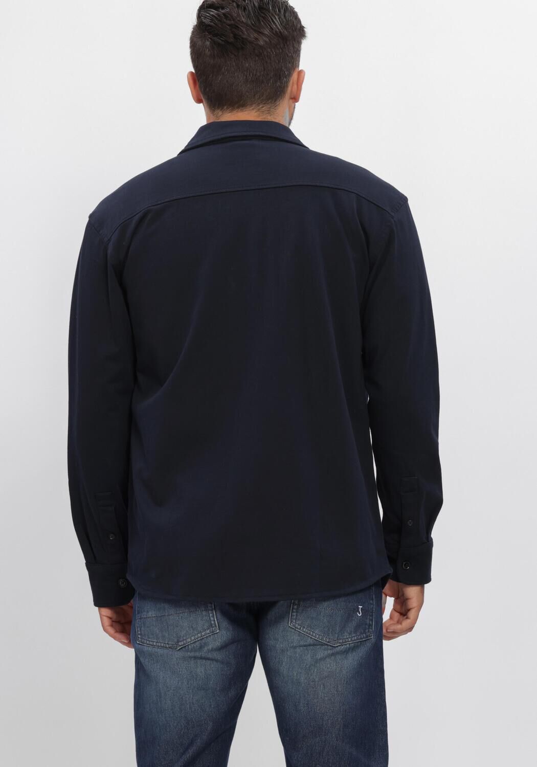 Dunkelblau BUTCHER OF BLUE Overshirt PHIL PEACHED JERSEY OVERSHIRT - large