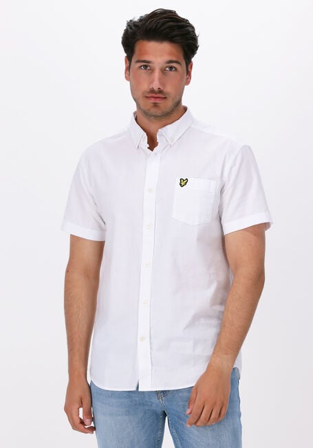 Weiße LYLE & SCOTT Casual-Oberhemd SS OXFORD SHIRT - large