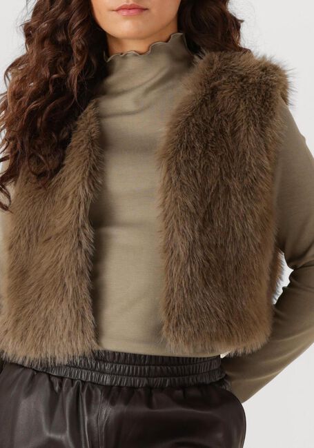 Taupe AIMEE THE LABEL Gilet ISLA - large