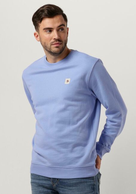 Blaue SCOTCH & SODA Pullover ESSENTIAL LOGO BADGE SWEATSHIRT - large