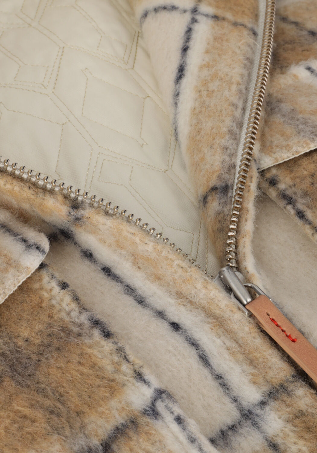 Nicht-gerade weiss SCOTCH & SODA Overshirt WOOL-BLEND ZIP-THRU CHECK OVERSHIRT - large