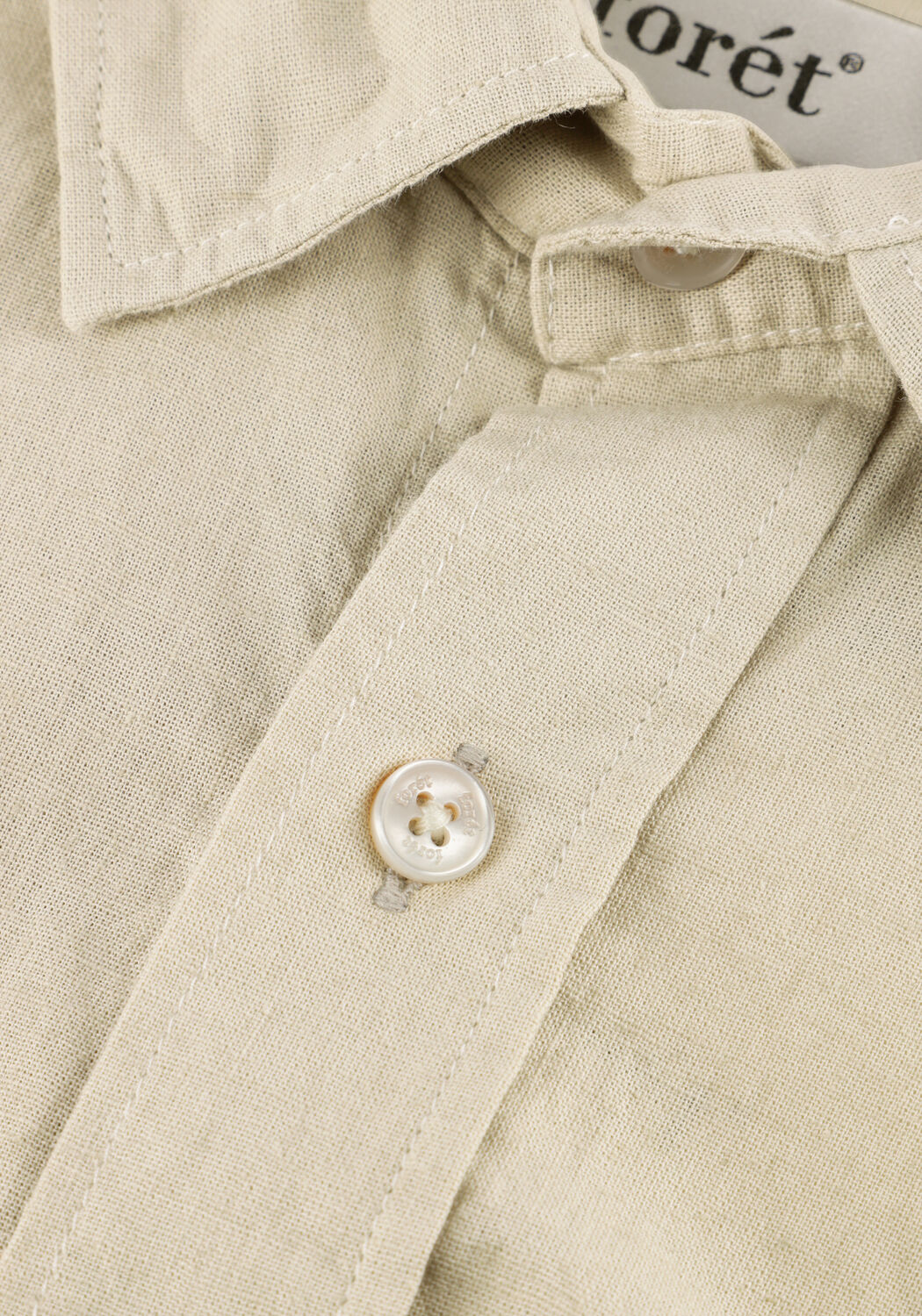 Sand FOR&Eacute;T Casual-Oberhemd SERENE LINEN REGULAR FIT SS SHIRT - large