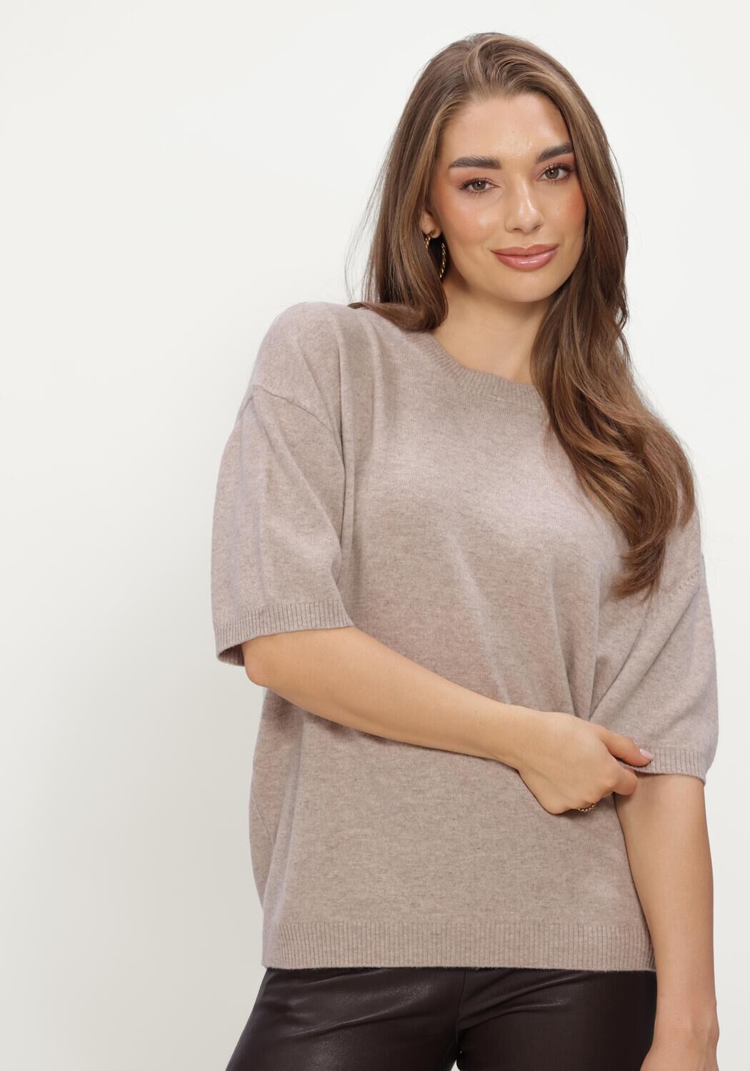 Beige STUDIO AR Pullover & Cardigans LEVINA CASHMERE BLEND - large