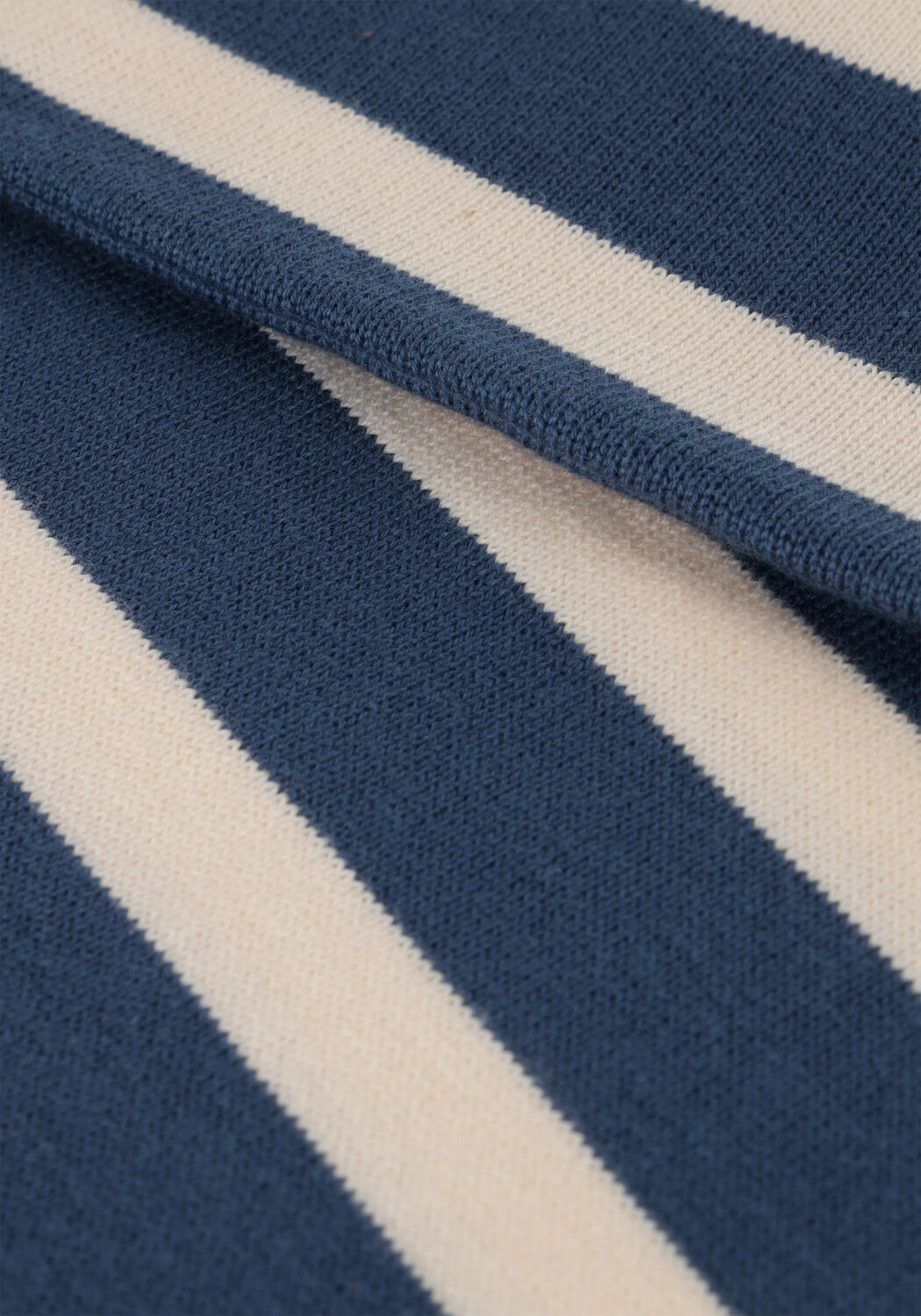 Blaue YOUR WISHES Polo-Shirt STRIPE KNIT CASUAL POLO - large