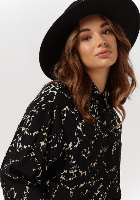 Schwarze ALIX THE LABEL Blusen LADIES WOVEN ANIMAL LINES OVERSIZED BLOUSE - large