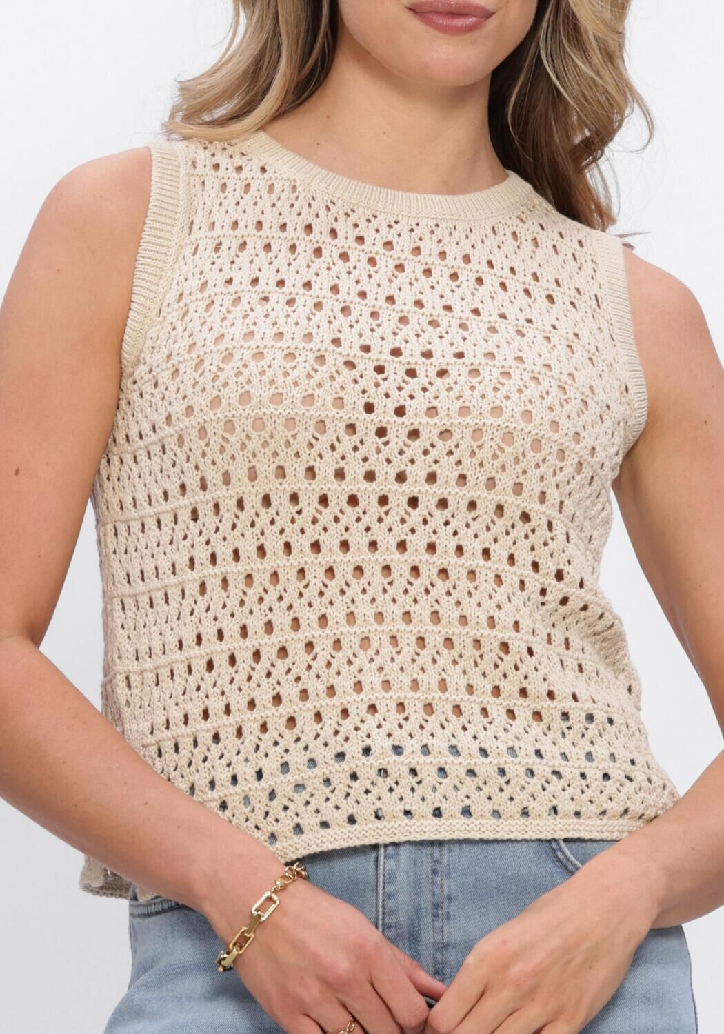 Sand MODSTR&Ouml;M Tops & T-shirts VESTERMD TOP - large