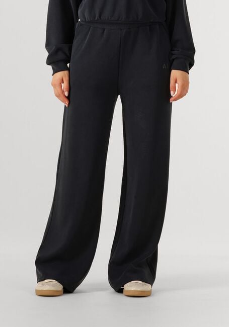 Schwarze ALIX THE LABEL Jogginghose LADIES KNITTED FLOWY WIDE LEG PANTS - large