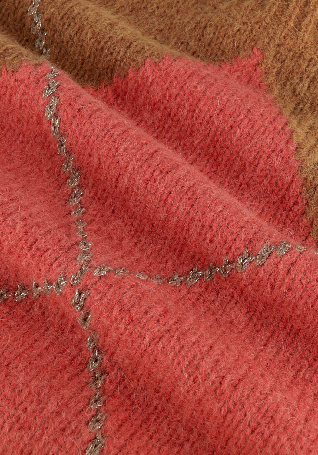 Camelfarbene MOS MOSH Pullover ZOOM DIAMOND KNIT - large