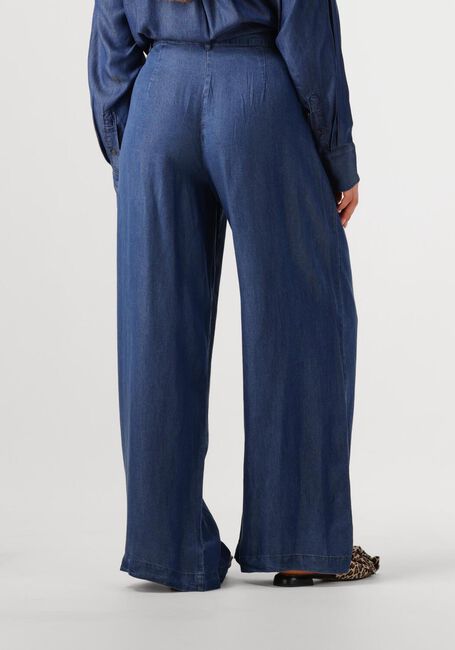 Dunkelblau SELECTED FEMME Weite Hose SLFJANNA HW PLEATED CHAMBRAY - large