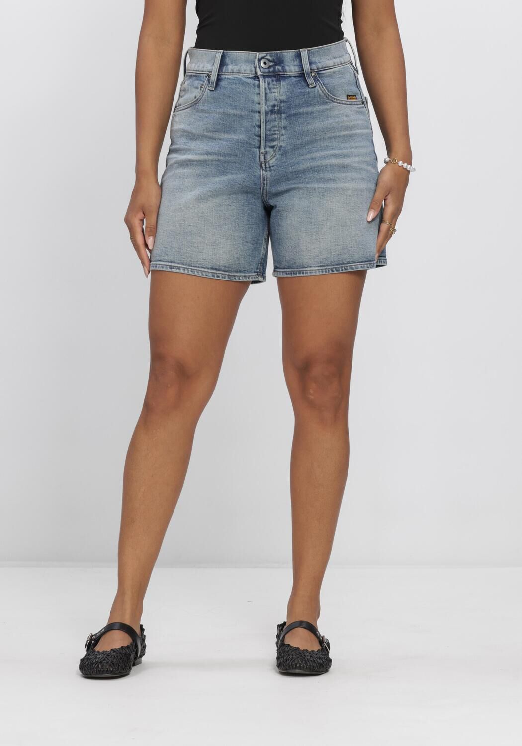 Blaue G-STAR RAW Kurze Hosen JETT HIGH SHORT CLEAN EDGE WMN - large