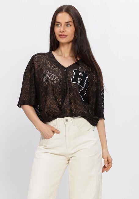 Braune HAUTE L'AMITI&Eacute; Top COURT LACE TEE - large