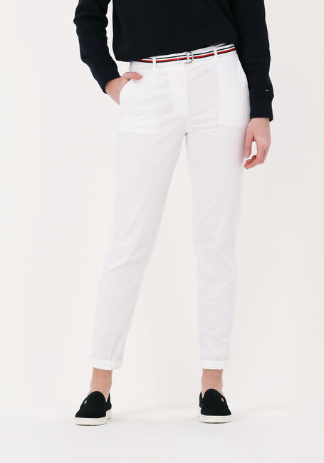 Weiße TOMMY HILFIGER Chino HAILEY SLIM CO TENCIL CHINO PANT - large
