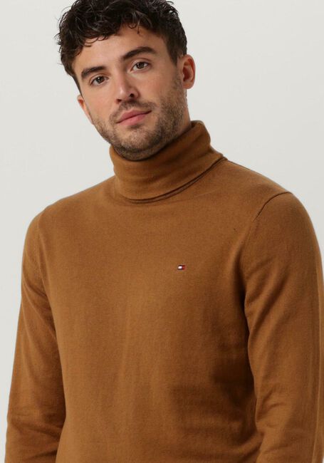 Braune TOMMY HILFIGER Rollkragenpullover PIMA ORG CTN CASHMERE ROLL NECK - large