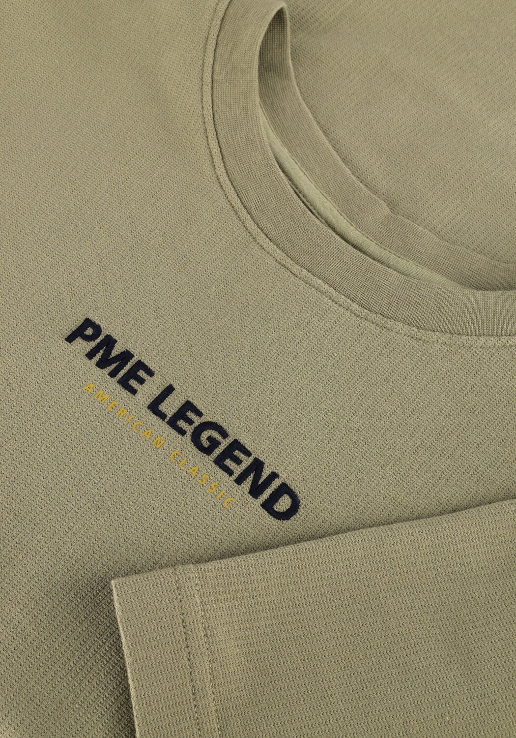 Khaki PME LEGEND T-shirt FLAT WAFFLE JERSEY - large