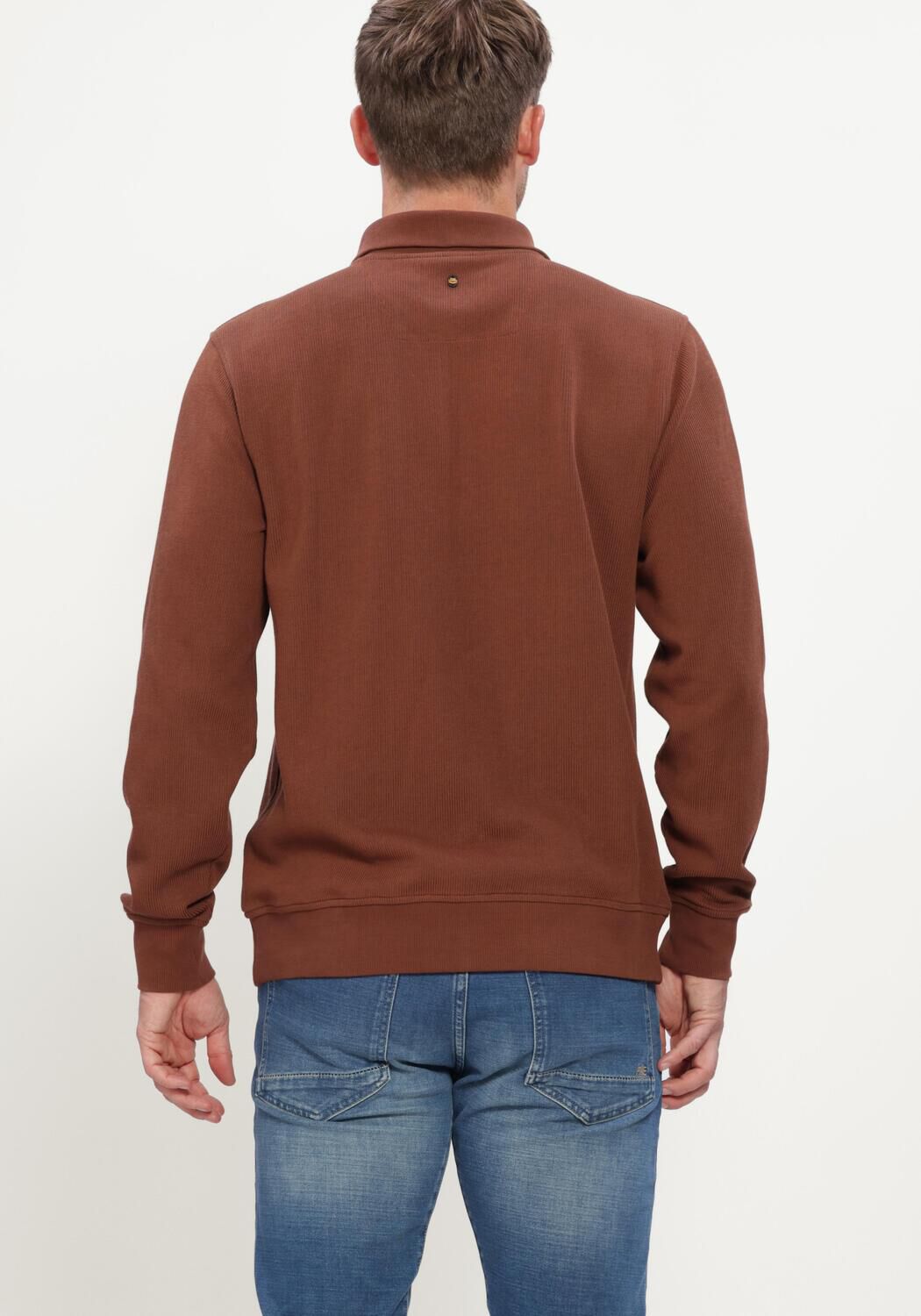 Braune PME LEGEND Pullover HALF ZIP COLLAR FLAT - large