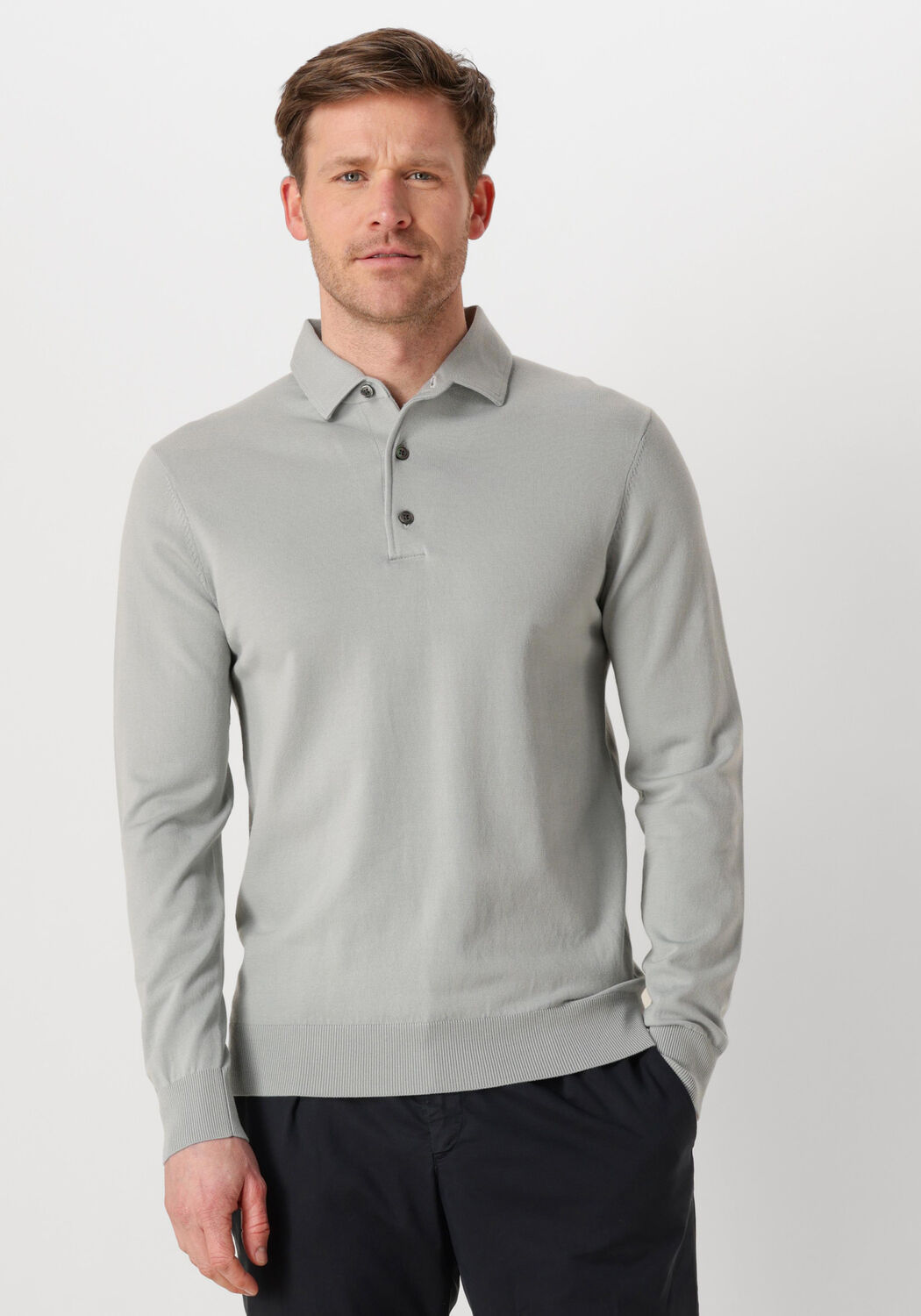 Gr&uuml;ne PROFUOMO Pullover POLO ONEPIECE LUXURY BASIC - large