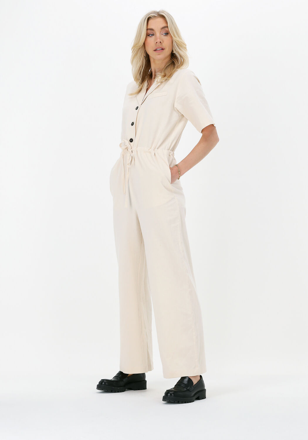 Beige SELECTED FEMME Jumpsuit SLFMALVINA IDA 2 4 Omoda