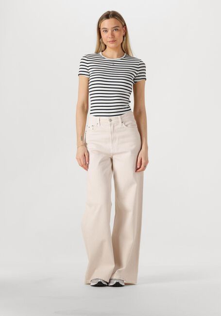 Weiße TOMMY JEANS T-shirt TJW SLIM ESSENTIAL RIB SS EXT - large