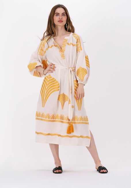 Gelbe NEMA Midikleid MARLENE - large