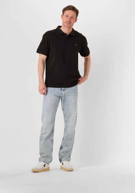 Schwarze CALVIN KLEIN Polo-Shirt WOVEN LABEL POLO - large