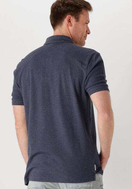 Blaue CAST IRON Polo-Shirt SHORT SLEEVE POLO POPCORN JERSEY MELANGE - large