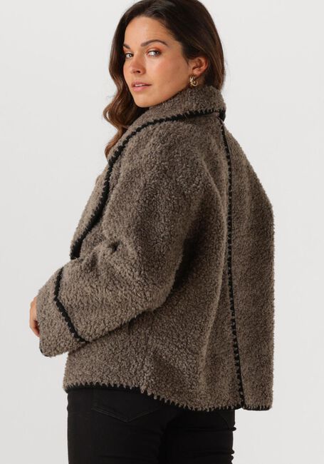 Taupe OBJECT Teddy-Jacke OBJSHIREN JACKET - large