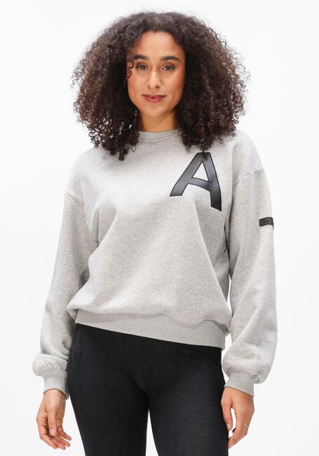 Graue ALIX THE LABEL Sweatshirt LADIES KNITTED LEATHER A SWEATER - large