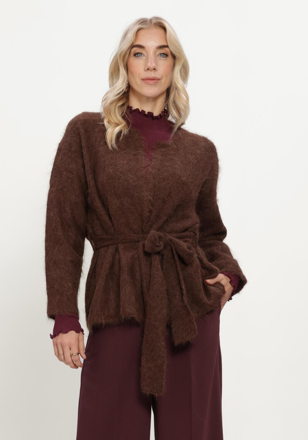 Braune INWEAR Strickjacke PELLOIW CARDIGAN - large