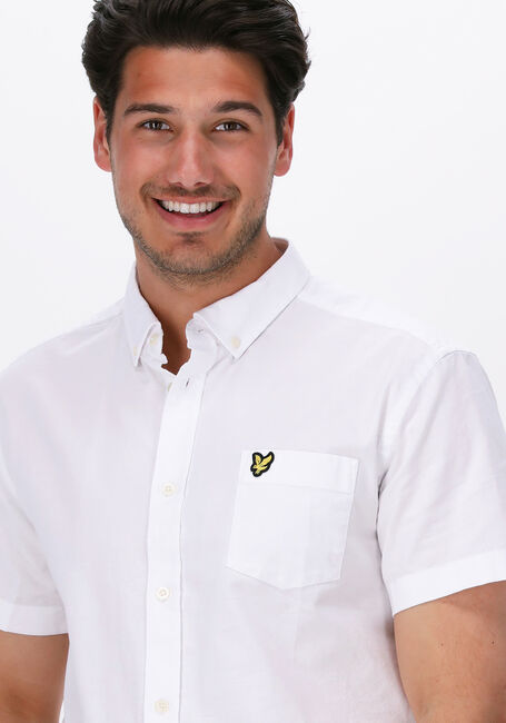 Weiße LYLE & SCOTT Casual-Oberhemd SS OXFORD SHIRT - large