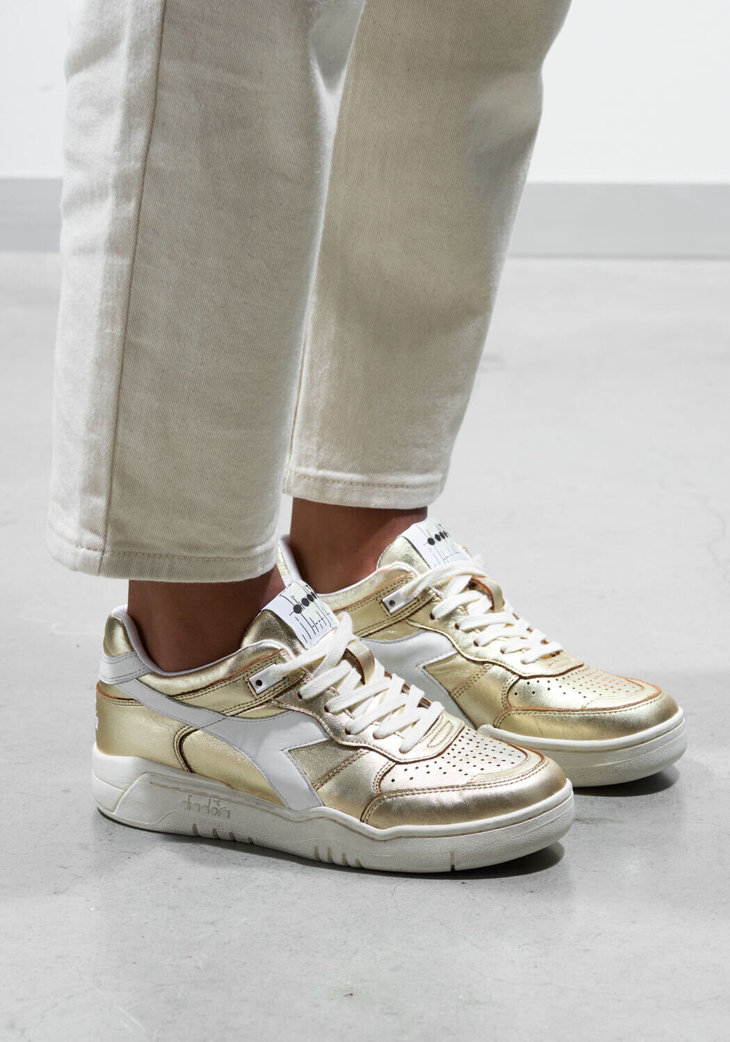 Goldfarbene DIADORA Sneaker High MET BASKET SNEAKER - medium