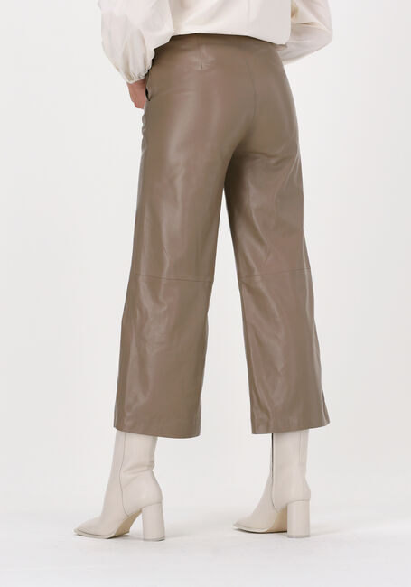 Taupe JUST FEMALE Hose ROXY LEATHER TROUSERS - large