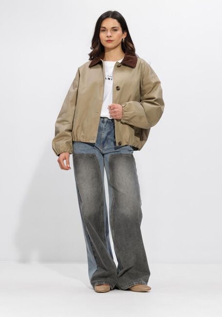 Blaue HAUTE L'AMITI&Eacute; Wide jeans TWO-TONE PATCH TALL JEANS - large