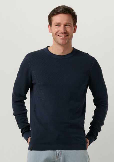 Dunkelblau CAST IRON Pullover CREWNECK COTTON MODAL - large