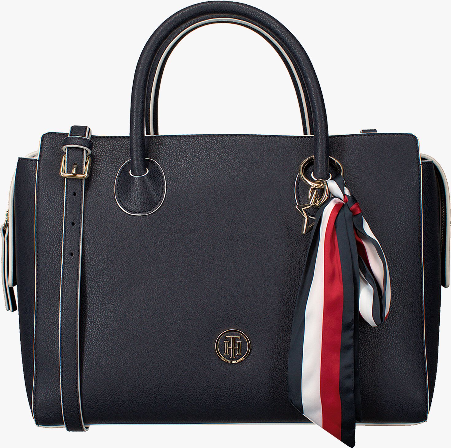 Blaue TOMMY HILFIGER Handtasche CHARMING TOMMY SATCHEL | Omoda